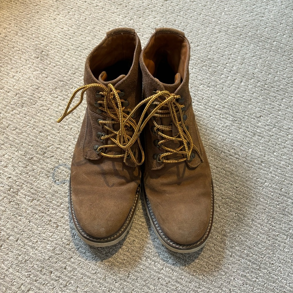 Mens Sperry Top Sider Gold Cup Lug Lace Boot Tan Suede
